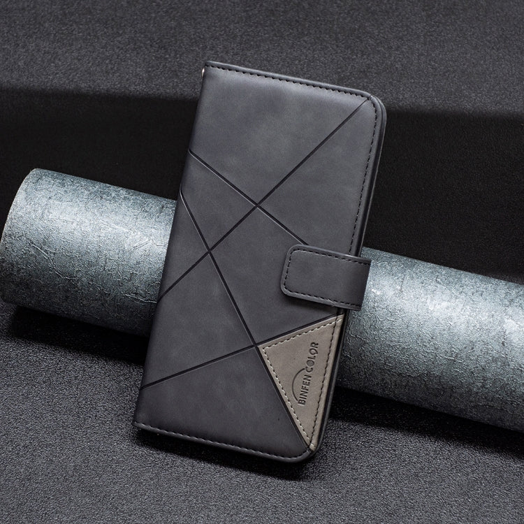 For Infinix Smart 6 Magnetic Buckle Rhombus Texture Leather Phone Case