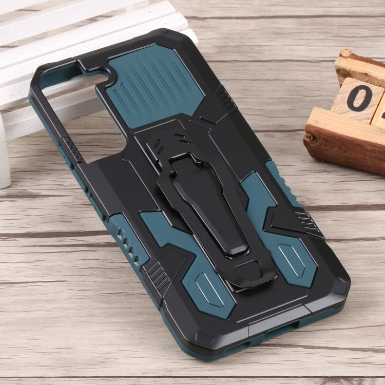 For Samsung Galaxy S22 5G Lanyard Mecha Armor Kickstand PC + TPU Phone Case