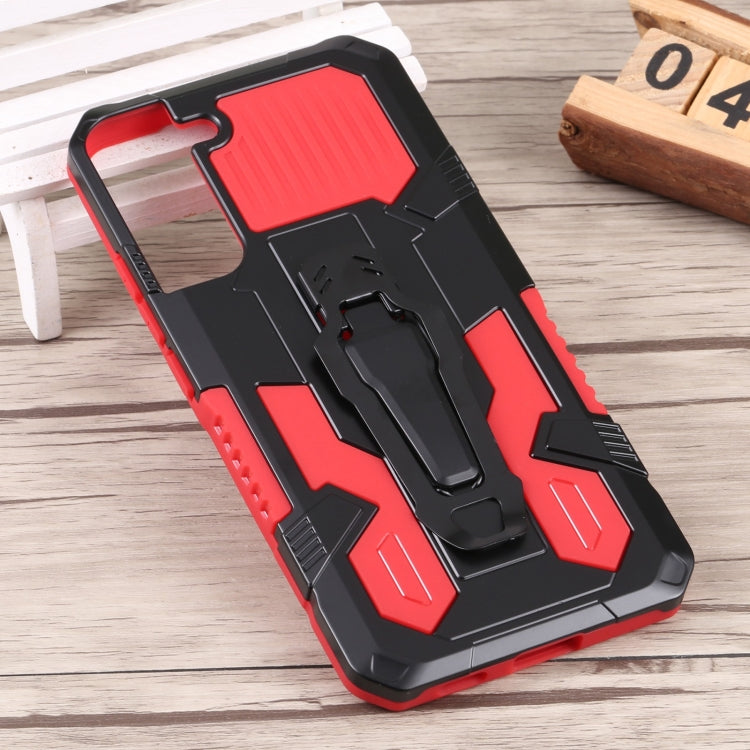 For Samsung Galaxy S22+ 5G Lanyard Mecha Armor Kickstand PC + TPU Phone Case