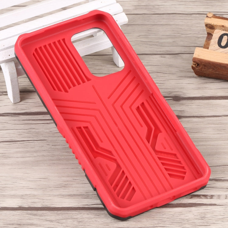 For Samsung Galaxy A33 5G Lanyard Mecha Armor Kickstand PC + TPU Phone Case