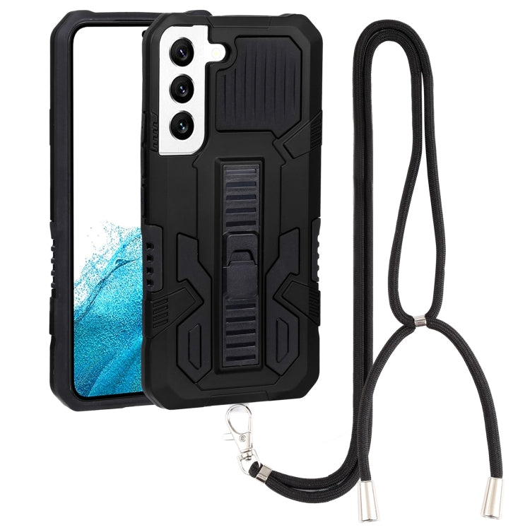 For Samsung Galaxy S22 5G Vanguard Lanyard Kickstand TPU + PC Phone Case