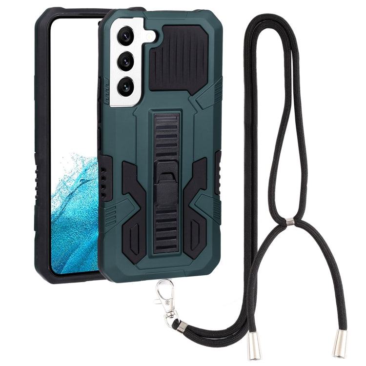For Samsung Galaxy S22 5G Vanguard Lanyard Kickstand TPU + PC Phone Case