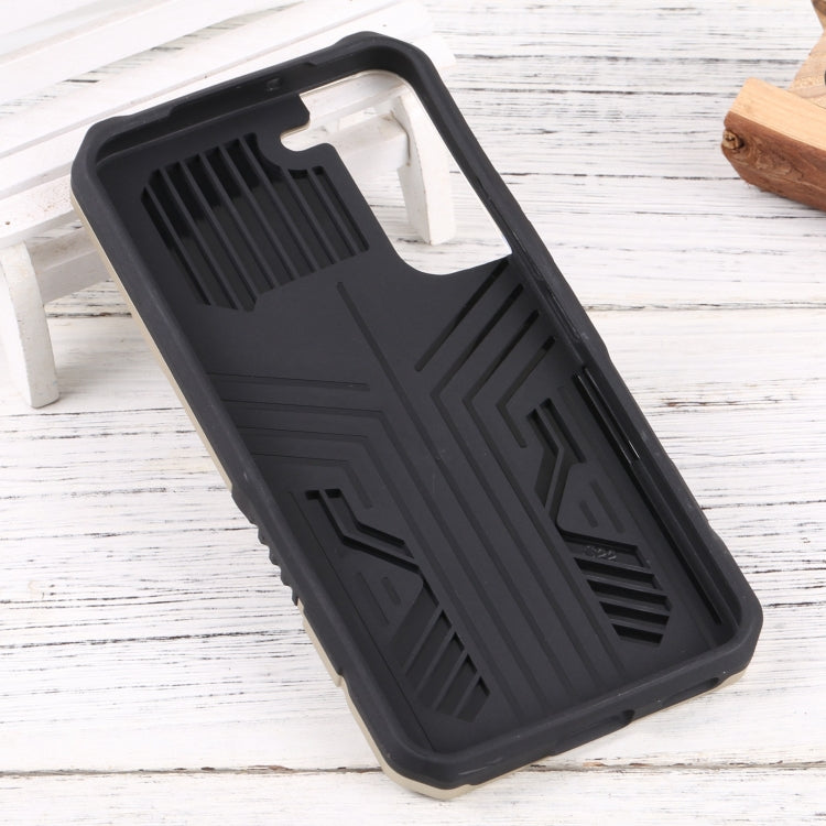 For Samsung Galaxy S22 5G Vanguard Lanyard Kickstand TPU + PC Phone Case