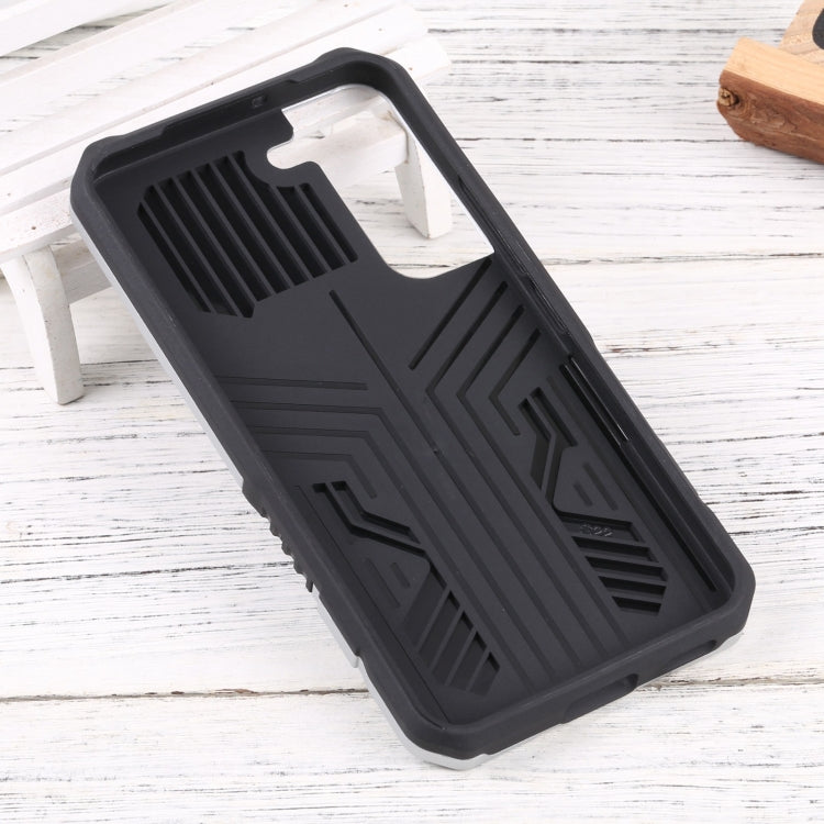 For Samsung Galaxy S22 5G Vanguard Lanyard Kickstand TPU + PC Phone Case