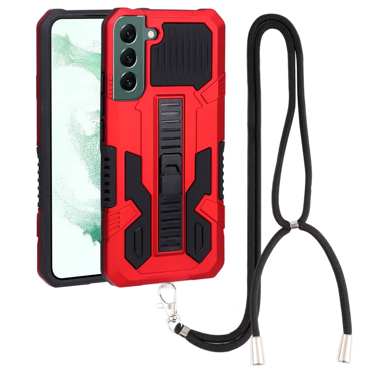 For Samsung Galaxy S22+ 5G Vanguard Lanyard Kickstand TPU + PC Phone Case