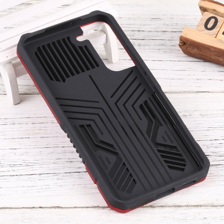 For Samsung Galaxy S22+ 5G Vanguard Lanyard Kickstand TPU + PC Phone Case