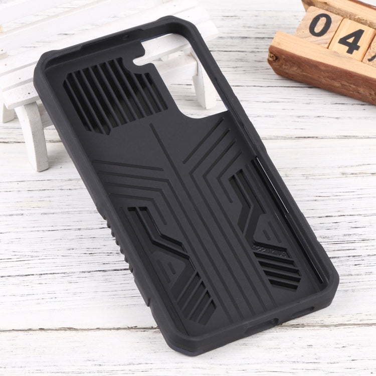 For Samsung Galaxy S22+ 5G Vanguard Lanyard Kickstand TPU + PC Phone Case