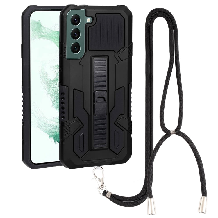 For Samsung Galaxy S22+ 5G Vanguard Lanyard Kickstand TPU + PC Phone Case