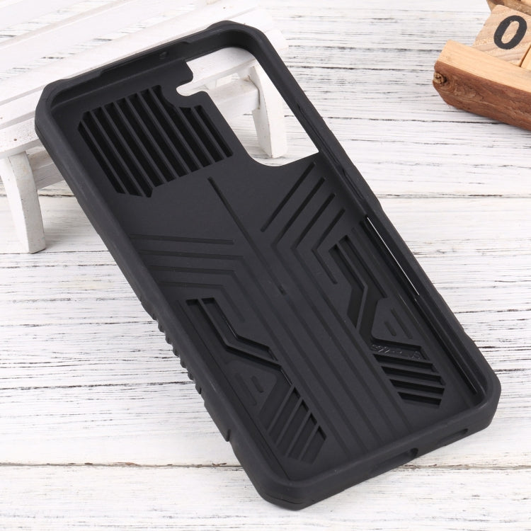 For Samsung Galaxy S22+ 5G Vanguard Lanyard Kickstand TPU + PC Phone Case