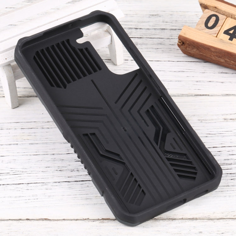 For Samsung Galaxy S22+ 5G Vanguard Lanyard Kickstand TPU + PC Phone Case