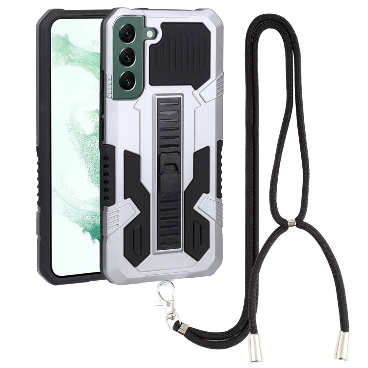 For Samsung Galaxy S22+ 5G Vanguard Lanyard Kickstand TPU + PC Phone Case