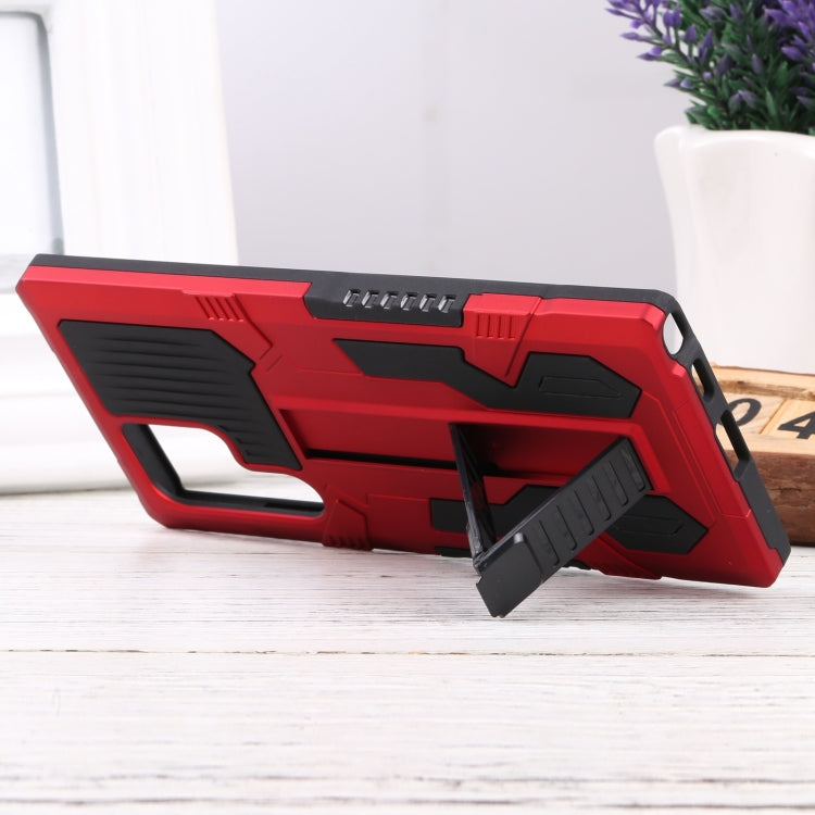 For Samsung Galaxy S22 Ultra 5G Vanguard Lanyard Kickstand TPU + PC Phone Case