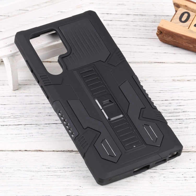 For Samsung Galaxy S22 Ultra 5G Vanguard Lanyard Kickstand TPU + PC Phone Case