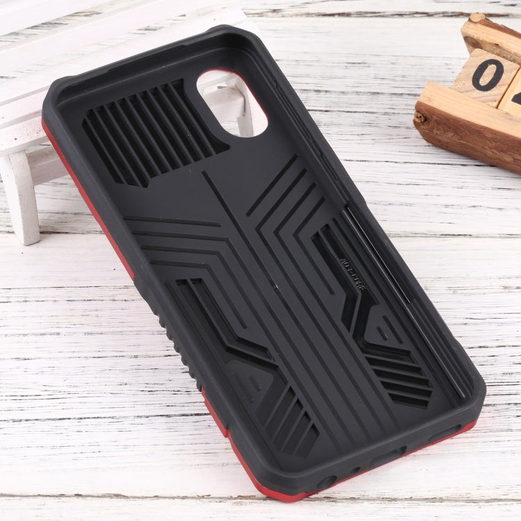 For Samsung Galaxy A03 Core Vanguard Lanyard Kickstand TPU + PC Phone Case