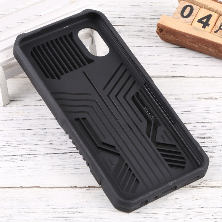 For Samsung Galaxy A03 Core Vanguard Lanyard Kickstand TPU + PC Phone Case