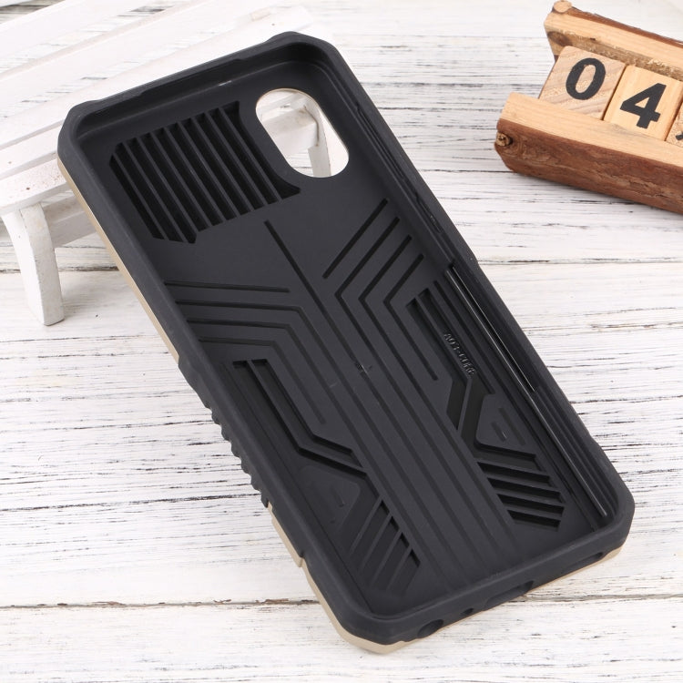 For Samsung Galaxy A03 Core Vanguard Lanyard Kickstand TPU + PC Phone Case