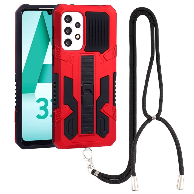 For Samsung Galaxy A33 5G Vanguard Lanyard Kickstand TPU + PC Phone Case