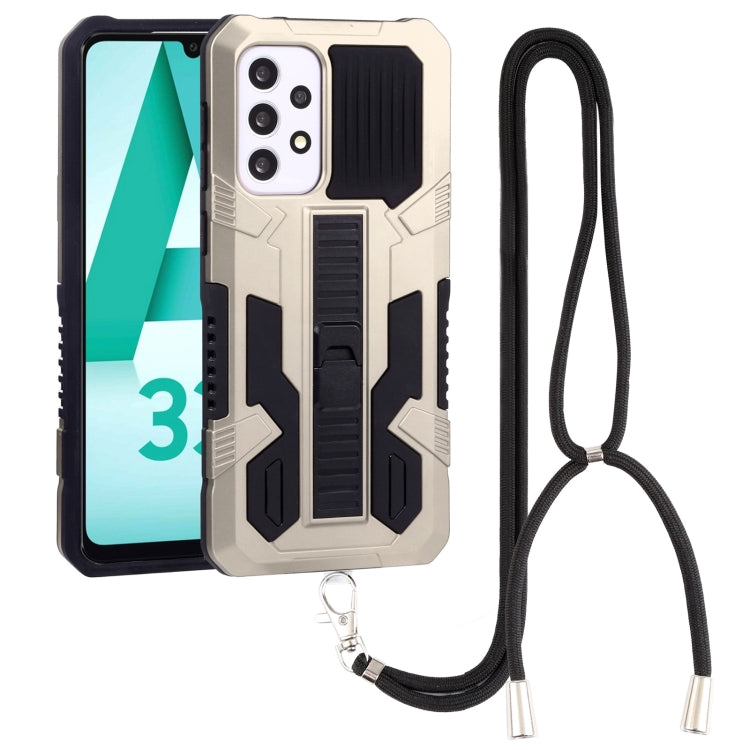 For Samsung Galaxy A33 5G Vanguard Lanyard Kickstand TPU + PC Phone Case