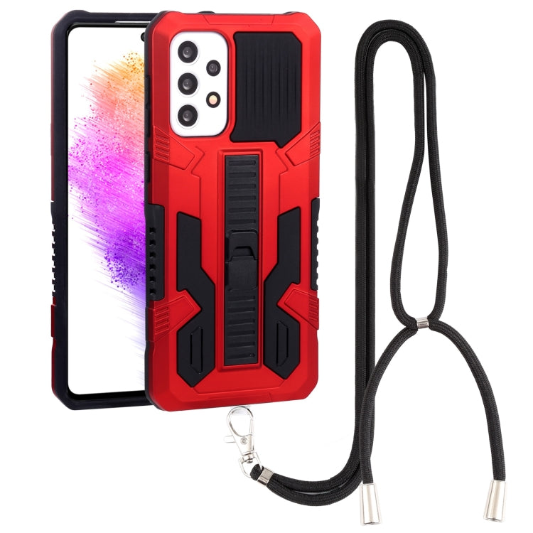For Samsung Galaxy A73 5G Vanguard Lanyard Kickstand TPU + PC Phone Case