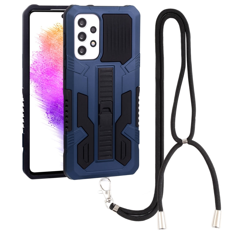 For Samsung Galaxy A73 5G Vanguard Lanyard Kickstand TPU + PC Phone Case