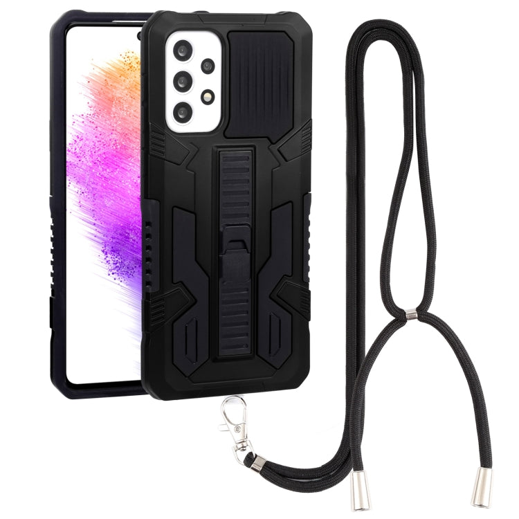 For Samsung Galaxy A73 5G Vanguard Lanyard Kickstand TPU + PC Phone Case