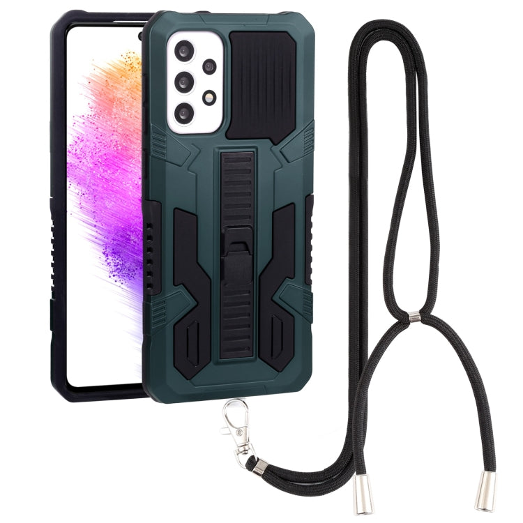 For Samsung Galaxy A73 5G Vanguard Lanyard Kickstand TPU + PC Phone Case