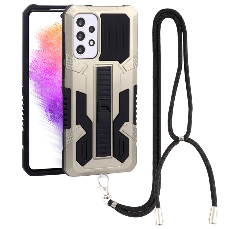 For Samsung Galaxy A73 5G Vanguard Lanyard Kickstand TPU + PC Phone Case
