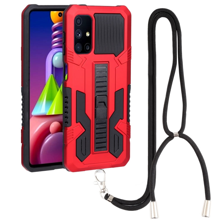 For Samsung Galaxy M52 Vanguard Lanyard Kickstand TPU + PC Phone Case