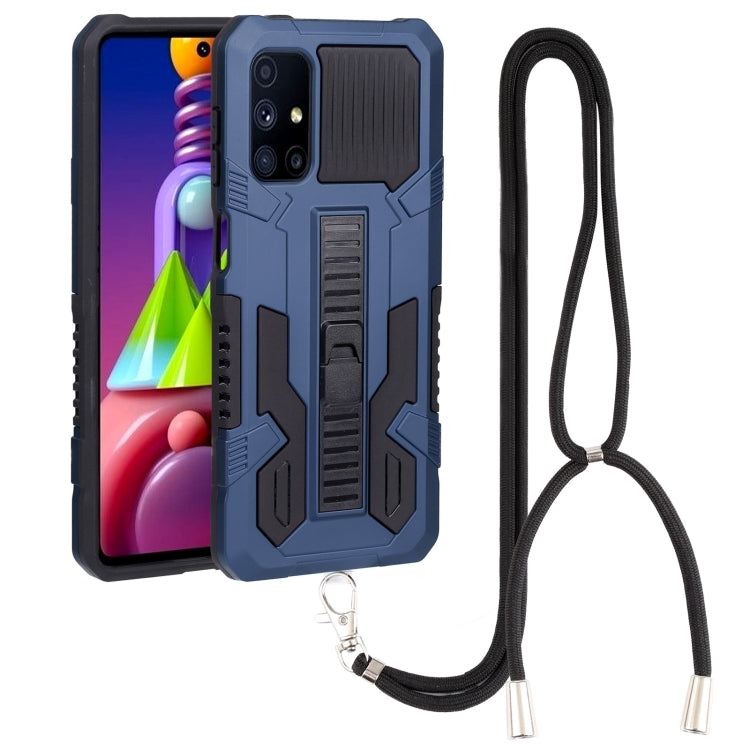 For Samsung Galaxy M52 Vanguard Lanyard Kickstand TPU + PC Phone Case