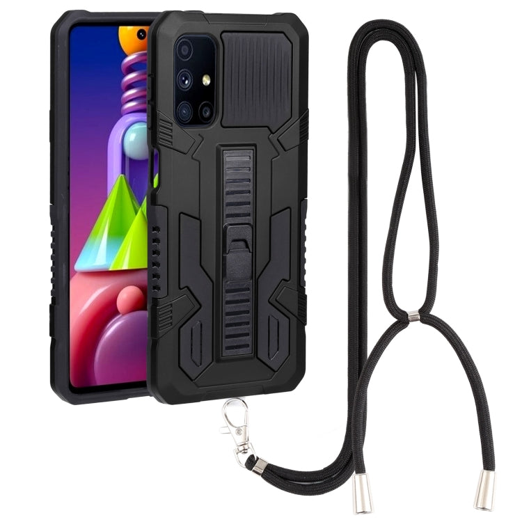 For Samsung Galaxy M52 Vanguard Lanyard Kickstand TPU + PC Phone Case