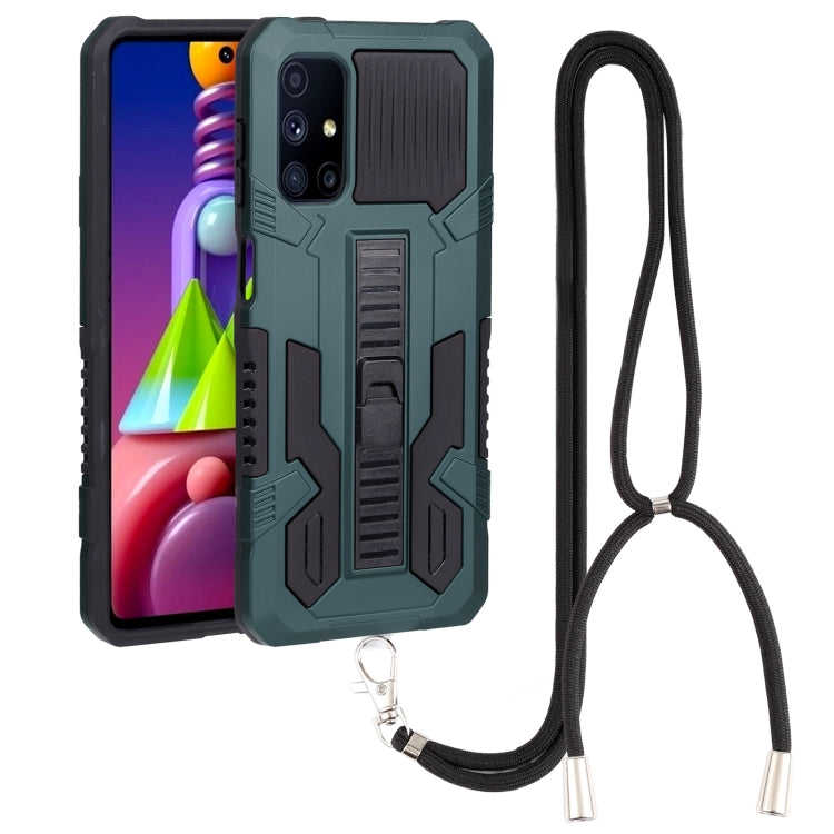 For Samsung Galaxy M52 Vanguard Lanyard Kickstand TPU + PC Phone Case
