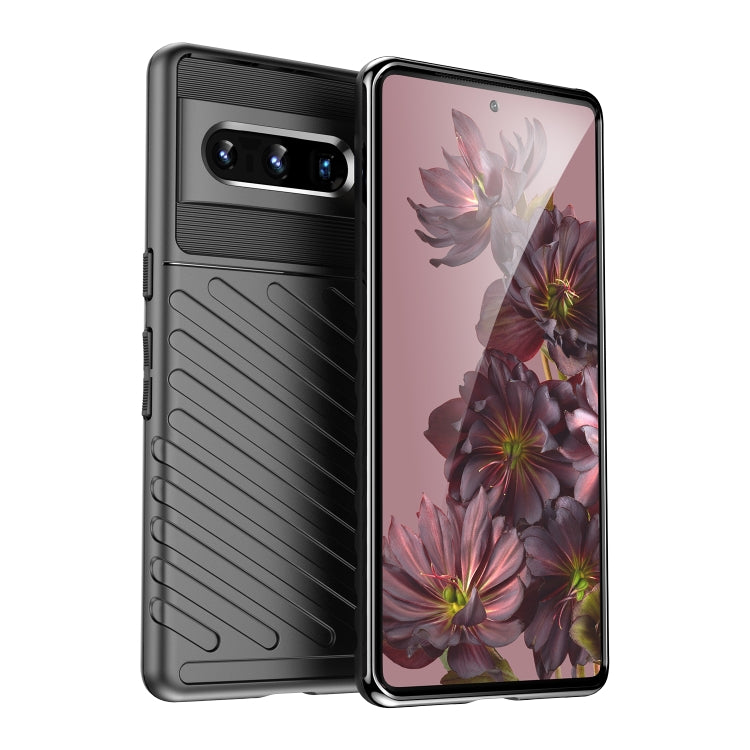 For Google Pixel 7 Pro Thunderbolt Shockproof TPU Phone Case(Black)