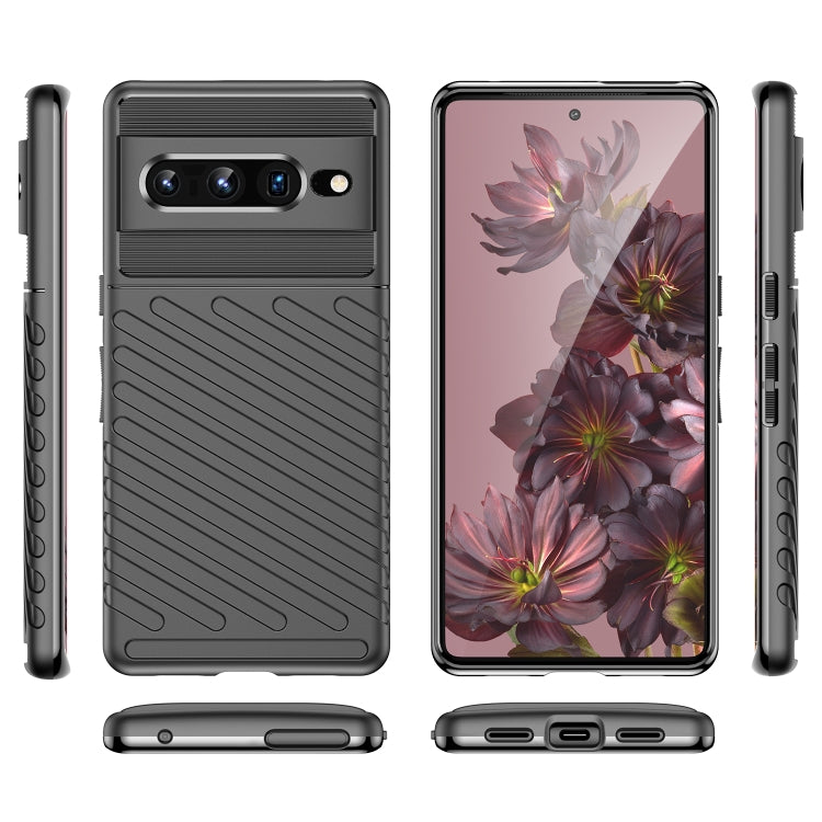 For Google Pixel 7 Pro Thunderbolt Shockproof TPU Phone Case(Black)
