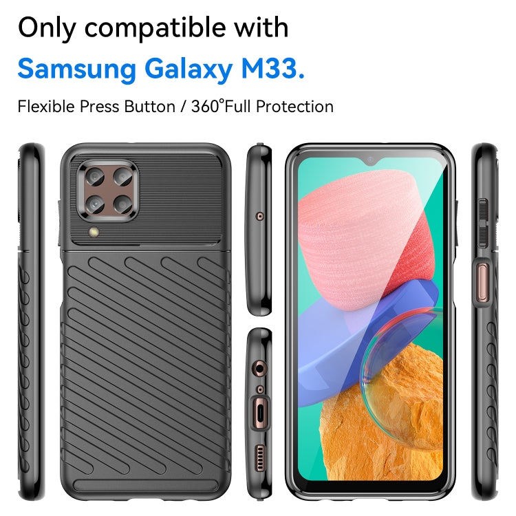 For Samsung Galaxy M33 Thunderbolt Shockproof TPU Phone Case