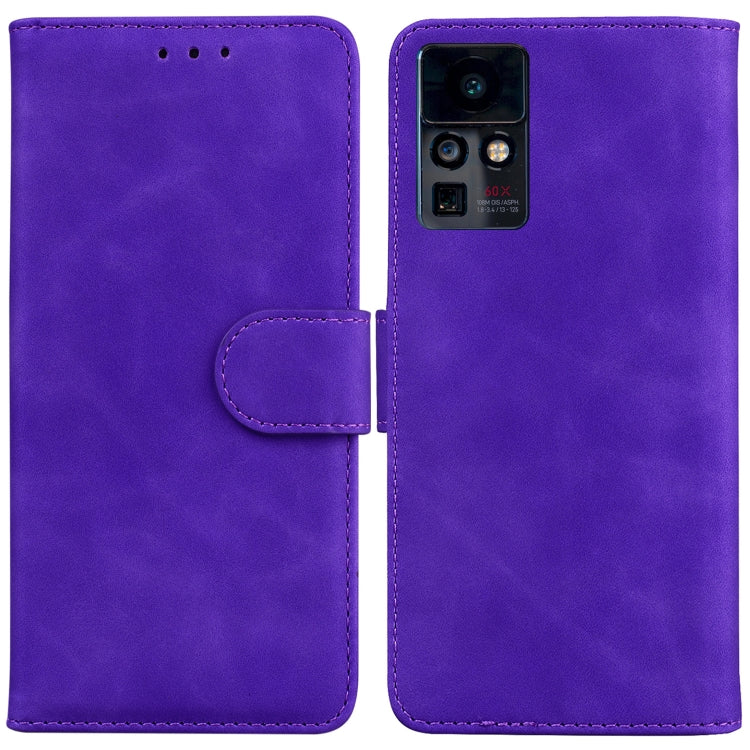 For Infinix Zero X Neo X6810 Skin Feel Pure Color Flip Leather Phone Case