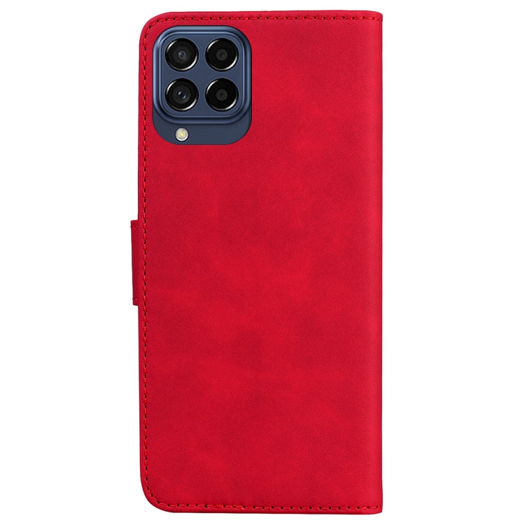 For Samsung Galaxy M33 5G Skin Feel Pure Color Flip Leather Phone Case