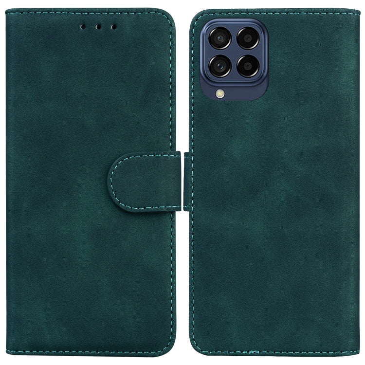 For Samsung Galaxy M33 5G Skin Feel Pure Color Flip Leather Phone Case