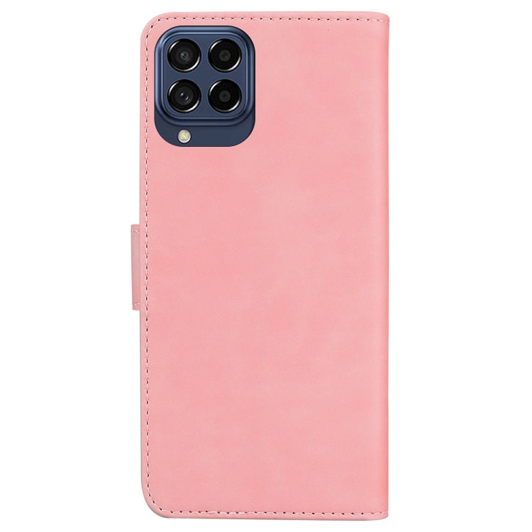 For Samsung Galaxy M33 5G Skin Feel Pure Color Flip Leather Phone Case