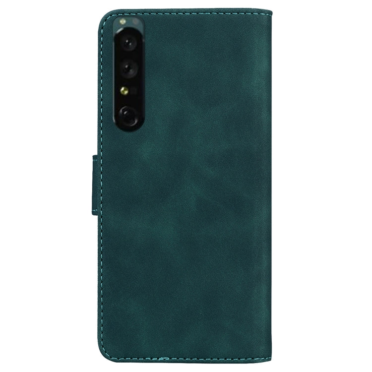 For Sony Xperia 1 IV Skin Feel Pure Color Flip Leather Phone Case