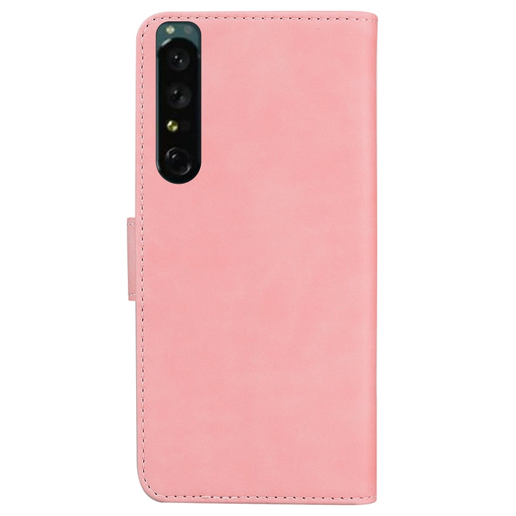 For Sony Xperia 1 IV Skin Feel Pure Color Flip Leather Phone Case