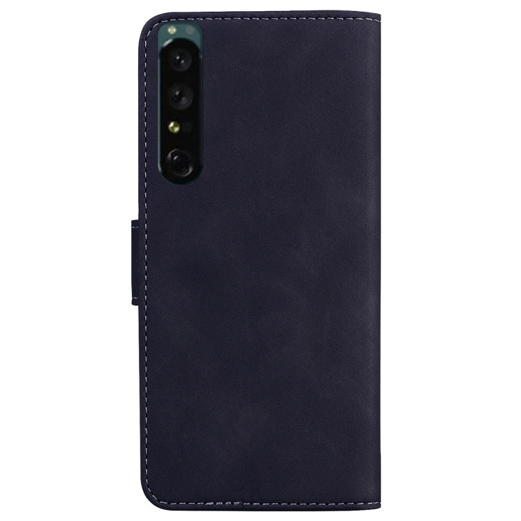For Sony Xperia 1 IV Skin Feel Pure Color Flip Leather Phone Case