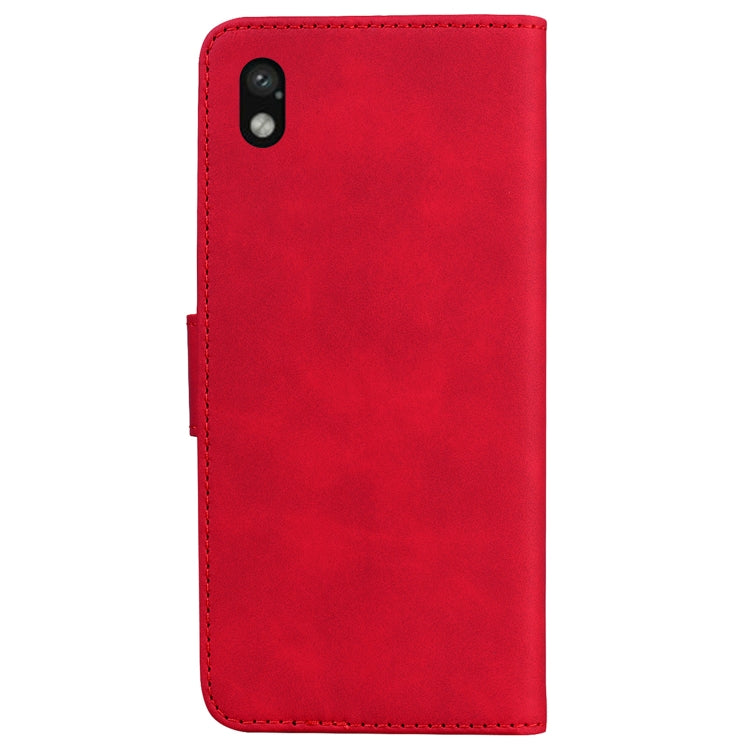 For Sony Xperia Ace III Skin Feel Pure Color Flip Leather Phone Case