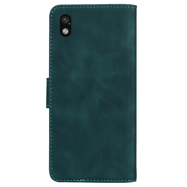 For Sony Xperia Ace III Skin Feel Pure Color Flip Leather Phone Case