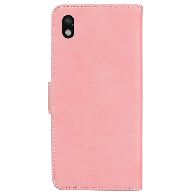 For Sony Xperia Ace III Skin Feel Pure Color Flip Leather Phone Case