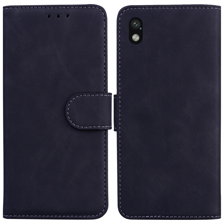For Sony Xperia Ace III Skin Feel Pure Color Flip Leather Phone Case