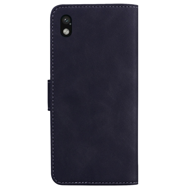 For Sony Xperia Ace III Skin Feel Pure Color Flip Leather Phone Case
