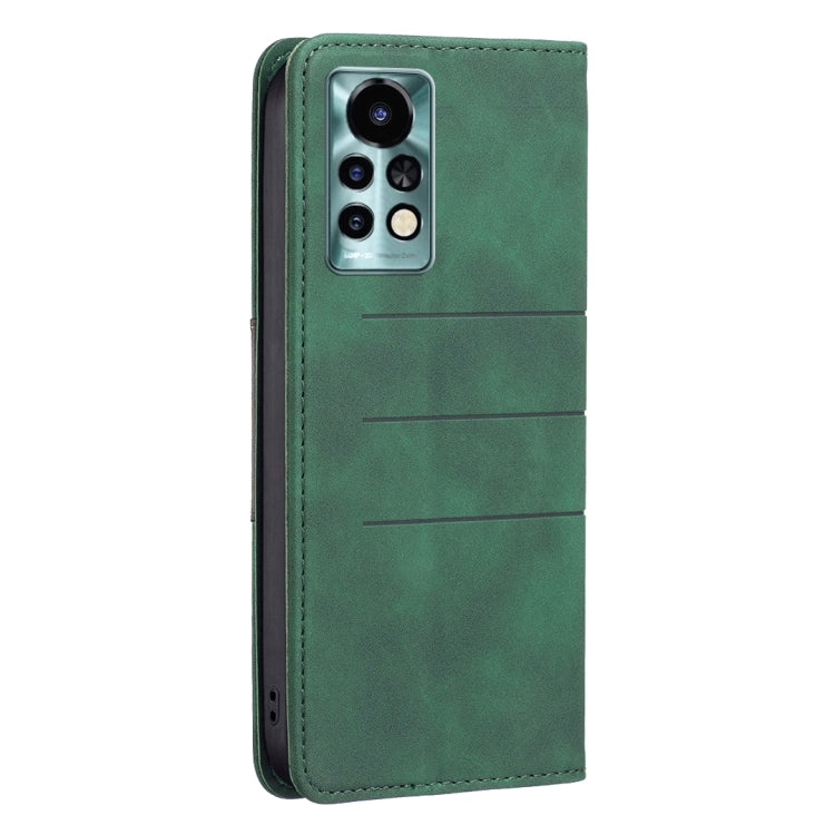 For Infinix Note 11 Pro BF10 Color Block Magnetic Flip Leather Phone Case