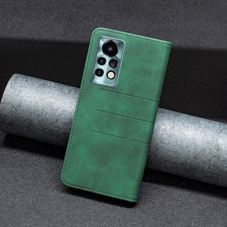 For Infinix Note 11 Pro BF10 Color Block Magnetic Flip Leather Phone Case