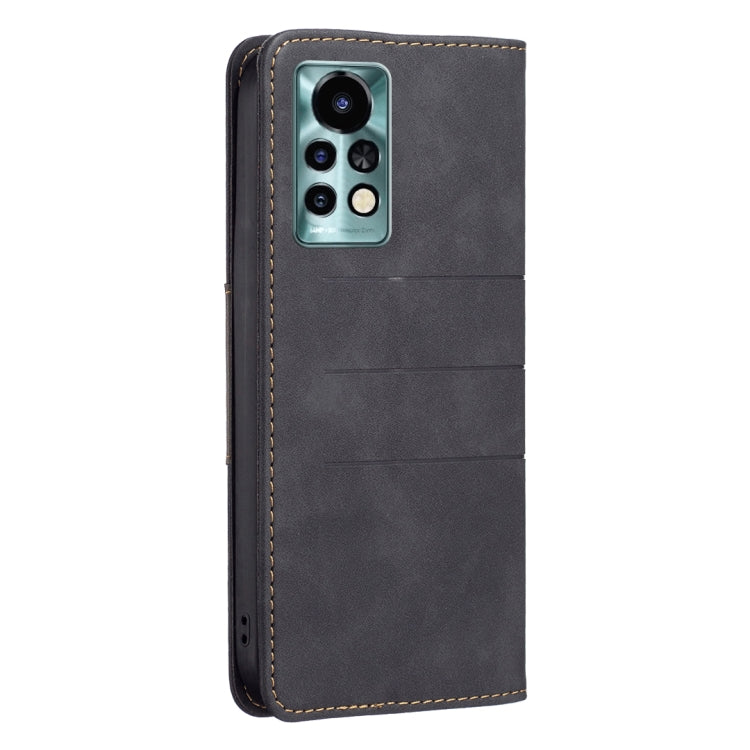 For Infinix Note 11 Pro BF10 Color Block Magnetic Flip Leather Phone Case