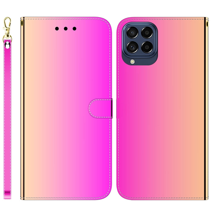 For Samsung Galaxy M33 5G Imitated Mirror Surface Horizontal Flip Leather Phone Case